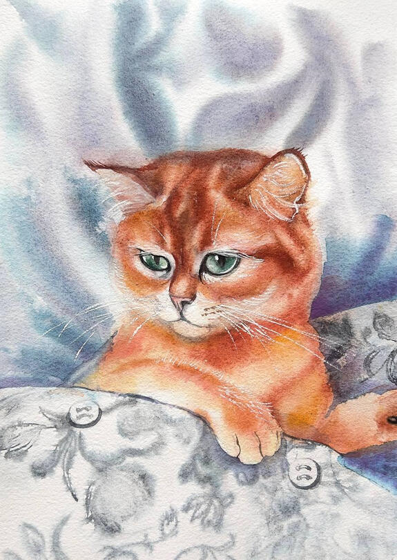 Watercolor cats